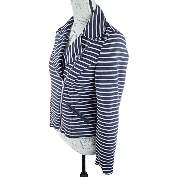 Bagatelle -951 Women's‎ Striped Moto Jacket Size Small - Picture 4 of 11